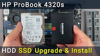 How to install SSD in HP ProBook 4320s  Hard Drive replacement [upl. by Acquah]