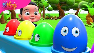 Surprise Eggs Kids Song  Colorful Eggs  BluLoo Nursery Rhymes amp Kids Songs [upl. by Nuriel582]