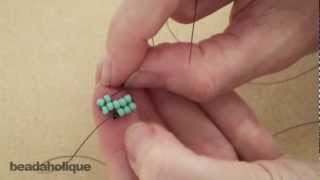 How to Perform Increases in Square Stitch Bead Weaving [upl. by Nnylrats373]