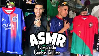 ASMR VLOG  COMPREI MUITAS CAMISAS DE TIMES camisas de todos os clubes que o Hakimi jogou e etc [upl. by Yrailih]