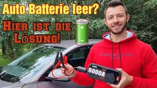 Auto springt nicht an Mit der JFEGWO 6000A Powerbank startet Ihr jede Batterie  Auto Überbrücken [upl. by Bate857]