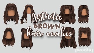 Aesthetic Brown hair combos Roblox [upl. by Erika765]