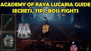 ACADEMY OF RAYA LUCARIA GUIDE HOW TO GET IN SECRETS TIPS AND BOSSES ELDEN RING PART 1 [upl. by Marianne]