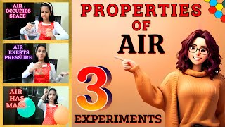 Properties of Air  3 Experiments  Science science [upl. by Nyrak]