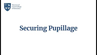 Securing Pupillage [upl. by Ahsilrac76]