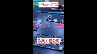 iPhone SE２ バッテリー交換 手順 [upl. by Ahseela]