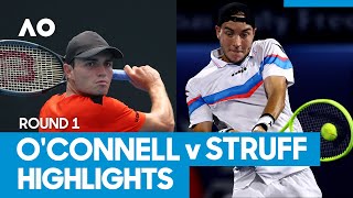 Christopher OConnell vs JanLennard Struff Match Highlights 1R  Australian Open 2021 [upl. by Gentille]