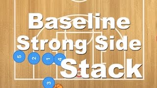 Strong Side Baseline Stack Basketball Inbounds Plays  BLOB Basketball Inbounds Play [upl. by Gerome]