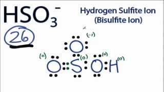 HSO3 Lewis Structure How to Draw the Lewis Structure for the Bisulfite Ion [upl. by Aroon]