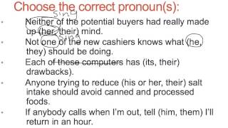 PronounAntecedent Agreement [upl. by Hamel]