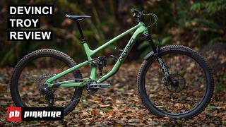 A Freeriders Trail Bike  Devinci Troy Review  2025 Pinkbike Field Test [upl. by Ilehs]