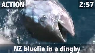 Giant Bluefin Tuna on a Handline from a Dinghy [upl. by Vachell605]