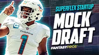 LIVE Dynasty Startup Superflex Mock Draft vs Users  NO BOTS 2023 Fantasy Football [upl. by Eehsar]