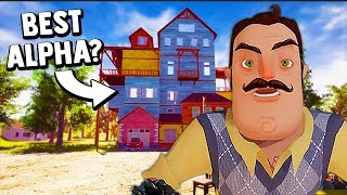 THE BEST ALPHA 1 REMAKE MOD EVER Hello Neighbor Mods Gameplay [upl. by Satsoc]