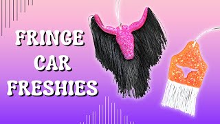 How To Make Fringe Car Freshies  Car Freshie With Fringe Tutorial  Western Cowgirl Car Fresheners [upl. by Anir570]