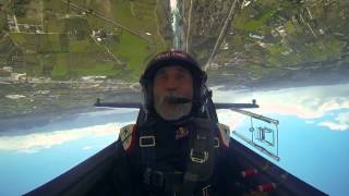 Peter Besenyei Flies Through the Corinth Canal [upl. by Asinla62]