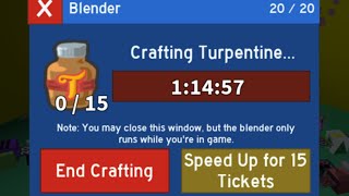 Crafting 15 Turpentines and getting the Planter of Plenty  Roblox Bee Swarm Simulator [upl. by Odicalp]