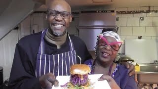 How to make Momma Cherris favourite soul food hamburger [upl. by Nicholle672]