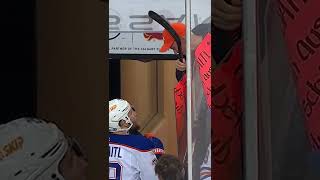 Draisaitl gives stick to German fan [upl. by Wavell]