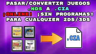 3DŞ  PASARCONVERTIR NDS a CIA ONLINE ¡FACIL TUTORIAL COMPLETO [upl. by Ennaerb]