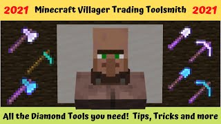 Minecraft villager trading toolsmith [upl. by Ttevy]