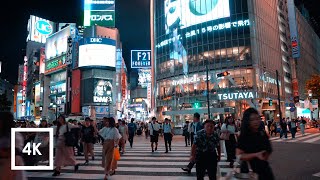 Walking Shibuya Crossing at Night Binaural City Sounds in Tokyo  4k [upl. by Fem]