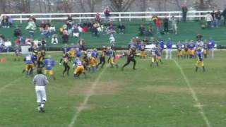 Cole Sigmund Middle Linebacker 10 years old vs 1112 year olds [upl. by Tansy]