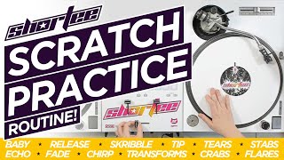 DJ SCRATCH PRACTICE ROUTINE ★ 12 Scratch Techniques  QampA Scratch Drill Improve Your Scratching [upl. by Aden]