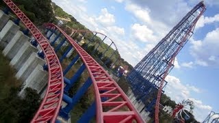 Superman  Ride Of Steel front seat onride HD POV Six Flags America [upl. by Arraeic]