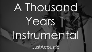 A Thousand Years  Christina Perri Acoustic Instrumental [upl. by Trevor]