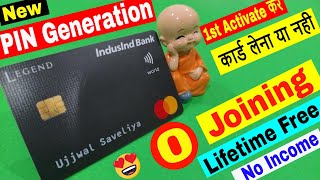 IndusInd Legend Credit Card Pin Generatecredit card activationbest way to generate credit card pin [upl. by Nev]