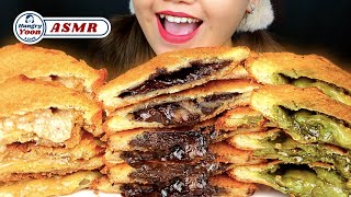 ASMR CHEESY TIRAMISU OVOMALTINE CRUNCH KITKAT MATCHA  FRIED CRUNCHY MOCHI BREAD  Collab DAM ASMR [upl. by Treulich]