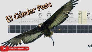 El Cóndor Pasa  Free Easy Guitar Tab [upl. by Nnaitak309]