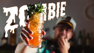 The Zombie Cocktail Recipe  a MONSTER tiki [upl. by Margo922]