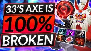 NEW OFFLANE AXE BUILD is BREAKING THE META  33s PRO TIPS BROKEN  Dota 2 Guide [upl. by Imalda113]