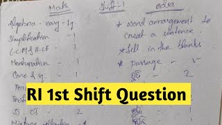 OSSSC RI Exam 1st Shift Questionକେମିତି ଥିଲା 1st Shift QuestionRI Exam [upl. by Gagliano]