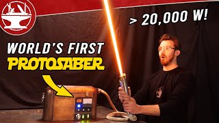 Worlds First Protosaber REAL BURNING LIGHTSABER [upl. by Banquer350]