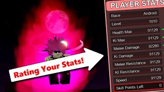 Rating Your Stats  DBZ Final Stand [upl. by Annaihs359]