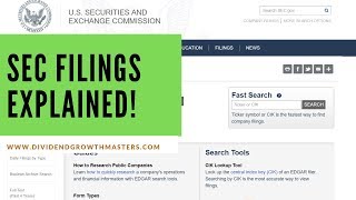 SEC Filings Explained Overview of 10 K 10 Q 8K And More [upl. by Angell]