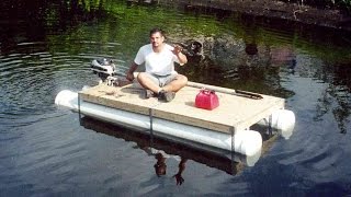 DIY PVC pipe pontoon boat  HomeMade boat  in 1 day [upl. by Lebam38]