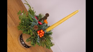 Stroik świąteczny DIY Łatwy szybki bożonarodzeniowy stroik jak zrobić Christmas decoration [upl. by Etyam636]