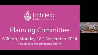 Planning Committee 18th November 2024 [upl. by Norted]