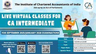 Intermediate Paper 1AA  Topic Basics amp Introduction to Accounting Session 1  24 Feb 2025 [upl. by Eanahs119]