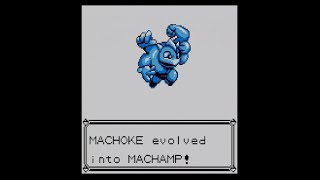 Pokemon RedBlue  Evolving Machop into MachokeMachamp [upl. by Monahon]