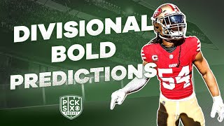 NFL Divisional Weekend Bold Predictions No1 Seed UPSET 2 air raids and a rookie outplaying a star [upl. by Inttirb733]