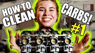 How to Clean Motorcycle Carburetors  Full Breakdown amp Rebuild 1 OF 3 [upl. by Krenn569]