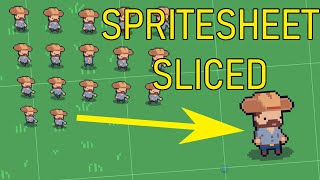 Unity Sprite sheet Slice  How to slice a sprite sheet in Unity [upl. by Malva251]