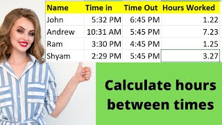 Calculate hours between two times [upl. by Korman]