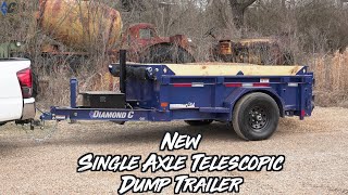 New Single Axle Telescopic Dump Trailer  Diamond C [upl. by Nairad]