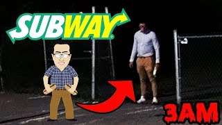 DONT GO TO SUBWAY AT 3AM OR JAREDEXE FROM SUBWAY WILL APPEAR  HAUNTED JAREDEXE APPEARS [upl. by Analihp]